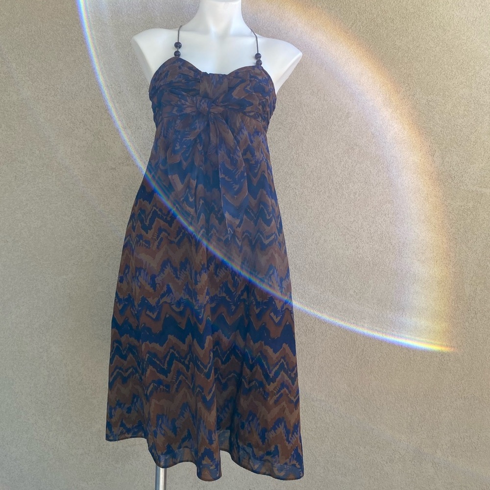 Chevron Print Multi Way Boho Chic Bead Lined Dress - Picture 7 of 9